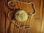 Pocket Watch Gold Limited Edition Commemorative Quartz With Chain. Fixed Price $10.00.