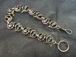 Antique Solid Silver Pocket Watch Chain Hunting Acorn Oak Branch Link Dog Clip. Fixed Price $241.50.