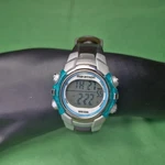 Women Marathon Timex Watch T5K817 Indiglo Silver Bezel Translucent Green Band Ec. Fixed Price $27.45.