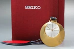 Vtg 1985 Mint Seiko 21-7160 Gold Round Silver 33MM Manual Wind Pocket Watch. Fixed Price $113.90.
