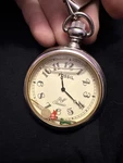 Fossil Special Edition Silver Pocket Watch Polished Full Hunter With Chain. Fixed Price $125.00.