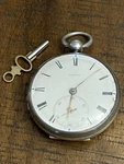 Antique Verge Fusee Silver Pocket Watch Key Wind Johnstone Liverpool Runs. Fixed Price $280.00.