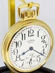 Mint Serviced 60 Hour 1928 Illinois 16S 21J Bunn Special Mainline Pocket Watch. Fixed Price $675.00.