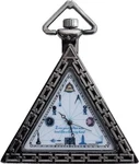 Men's Quartz Triangle Masonic Pocket Watch With Box. Fixed Price $26.99.