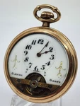 Antique 8 Jours Days Gold Filled Pocket Watch Swiss Made. Fixed Price $474.95.