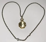 Vintage Caravelle Swiss Bulova 8235 Wind Up Pocket Watch With Chain Works. Fixed Price $100.00.