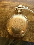 Antique 1893 Elgin Grade 117 6S Hunting Gold 7JEWELS Rolled Running. Fixed Price $250.00.