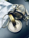 Antique 1860 English Railway Time Keeper Liverpool Silver Case . Working (Z31. Fixed Price $581.82.