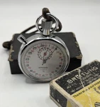 Vtg 60S Breitling Geneve Wakmann 7 Jewels 1/10 Swiss Made Stopwatch With Box. Fixed Price $97.49.