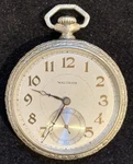 Vintage Waltham 12 Size 7 Jewel Pocket Watch No Running. Fixed Price $49.99.