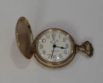Westclox Pocket Watch Hunting Case Cowboy Saddle Horse, Used Works, Rare. Fixed Price $40.00.
