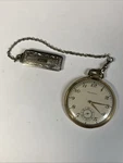 Waltham 17 Jewel Men Dress Chronograph Pocket Watch W/vintage Fob. Not Running. Fixed Price $239.00.