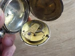 Superb Silver Fusee Verge Full Hunter Pocket Watch Dates C1834. Fixed Price $227.72.