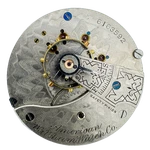 Antique 18S 1894 Waltham Multicolor Fancy Dial Hunter Pocket Watch Movement NO.3. Fixed Price $62.15.