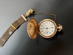 Antique Hampden Gold Filled Ladies Pocket Watch With Chain And Fob. Fixed Price $700.00.