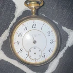 Illinois Watch Co. Pocket Gold Filled Case White Dial Arabic Numerals. Fixed Price $150.00.