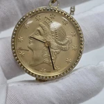 Stunning American Liberty Morgan Coin Lucerne Swiss Lady Pendant Watch Necklace. Fixed Price $145.00.