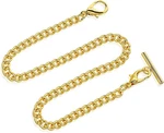 Gold Pocket Watch With T-bar, 14 Inch Chains For Men, Antique. Fixed Price $9.89.