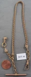 Antique Gold Filled Pocket Watch Chain & Fob. Fixed Price $99.99.