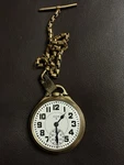 1943 Elgin Bw Raymond Railroad Pocket Watch 10K Gold WW2. Fixed Price $375.00.