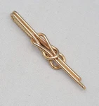 Vintage Swank Knot Chain Tie Bar Clip Gold Tone 2.75". Fixed Price $10.00.