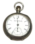 Antique Elgin National Watch Co Pocket Dueber Silverine Case Vintage. Fixed Price $129.95.