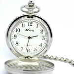 Ravel Pocket Watch-chrome Lid/chain/clip-silver R1001.04. Fixed Price $18.80.