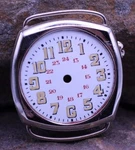 Nos Swiss WW1 Military Trench Wrist Watch Case & Dial 33X38MM 24HR (ej). Fixed Price $103.13.