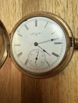 1897 Elgin Grade 185 Pocket Watch Crescent 14K Gold Filled Case With Solid. Fixed Price $549.99.