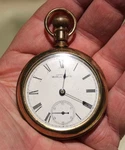 American Waltham Gold- Filled Open Face Large Men's Pocket Watch Circa 1900 18S. Fixed Price $449.10.