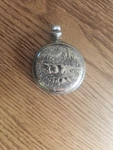 Westclox Vintage Pocket Watch Working Deer Hunter Dogs Pattern. Fixed Price $100.00.