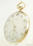 Movado Pocket Watch, Ultra-thin 14K Case, Mother Of Pearl Dial, Jeweler's Box. Fixed Price $3781.00.