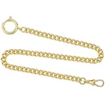 Gotham Gold-plated Stainless Pocket Watch Fob Curb Link 14" # Gwcgtlchain. Fixed Price $29.95.