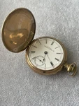 American Waltham Co Antique Pocket Watch 14K Plated Not Running Circa 1896 Heavy. Fixed Price $595.00.