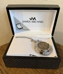 James Michael Silvertone Pocket Watch Walking Half Dollar Liberty Coin New. Fixed Price $119.00.