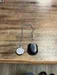 Victorinox Swiss Army Pocket Watch With Leather Pouch And Chain. Fixed Price $160.00.
