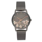 Nine West Women's Gunmetal And Silvertone Mesh Bracelet Watch, NW/2429FLGY. Fixed Price $34.29.