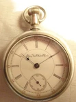 Elgin Pocket Watch 18S 17J Serviced 1896 Antique Model 5 Grade Wheeler. Fixed Price $180.00.
