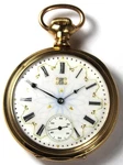 1897 Hampden Grade 107D 16S 17J 14K Gold Filled Pocket Watch W/ Fancy Dial -runs. Fixed Price $499.99.