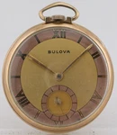 Bulova Cal. 17AH, 10K Rgp Swiss Art Deco Pocket Watch, Runs (jw). Fixed Price $119.95.