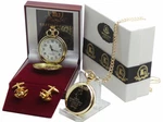 John Wayne Pocket Watch Signed Quote Cowboy Hat Cufflinks Gift Set Luxury Box. Fixed Price $64.05.