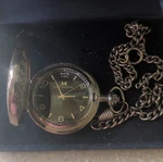 James Michael Silver Full Hunter Pocket Watch Black Dial Quartz Chain. Fixed Price $39.99.