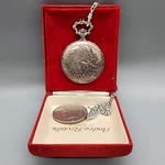 Vtg Pocket Watch Andre Rivalle Gluck Trading Co Hunting Scene Swiss Made. Fixed Price $20.99.