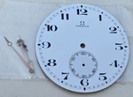 Omega Pocket Watch Dial 44.4MM Hands Removed From 18LPB. Fixed Price $89.00.