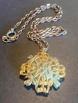 Antique 14K Gold Filled Clover Flower Pocket Watch Fob Chain? Pendant Necklace. Fixed Price $109.99.