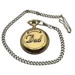 Majesti Swiss Men's Number 1 Dad Pocket Watch Chain/ Clip New Battery -gift. Fixed Price $17.99.