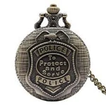 Police Pocket Watch Antique Style Necklace Chain Quartz #CC1 Free Shipping. Fixed Price $12.75.