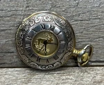 Vtg Majestron Quartz Pocket Watch Elk Hunting Goldtone Needs Battery -untested. Fixed Price $18.00.