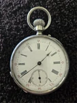 Vintage Pocket Watch Swiss, Solid Silver, Remontoir, 8 Rubies. Fixed Price $234.95.