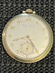 1944 Gruen Veri-thin Precision Pocket Watch 17 Jewel Gold Filled Case Runs. Fixed Price $159.50.